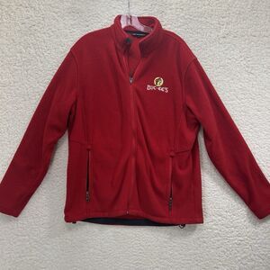 Port Authority Buc-ee's Employee Fleece Jacket Uniform Sz Large Red Warm Winter